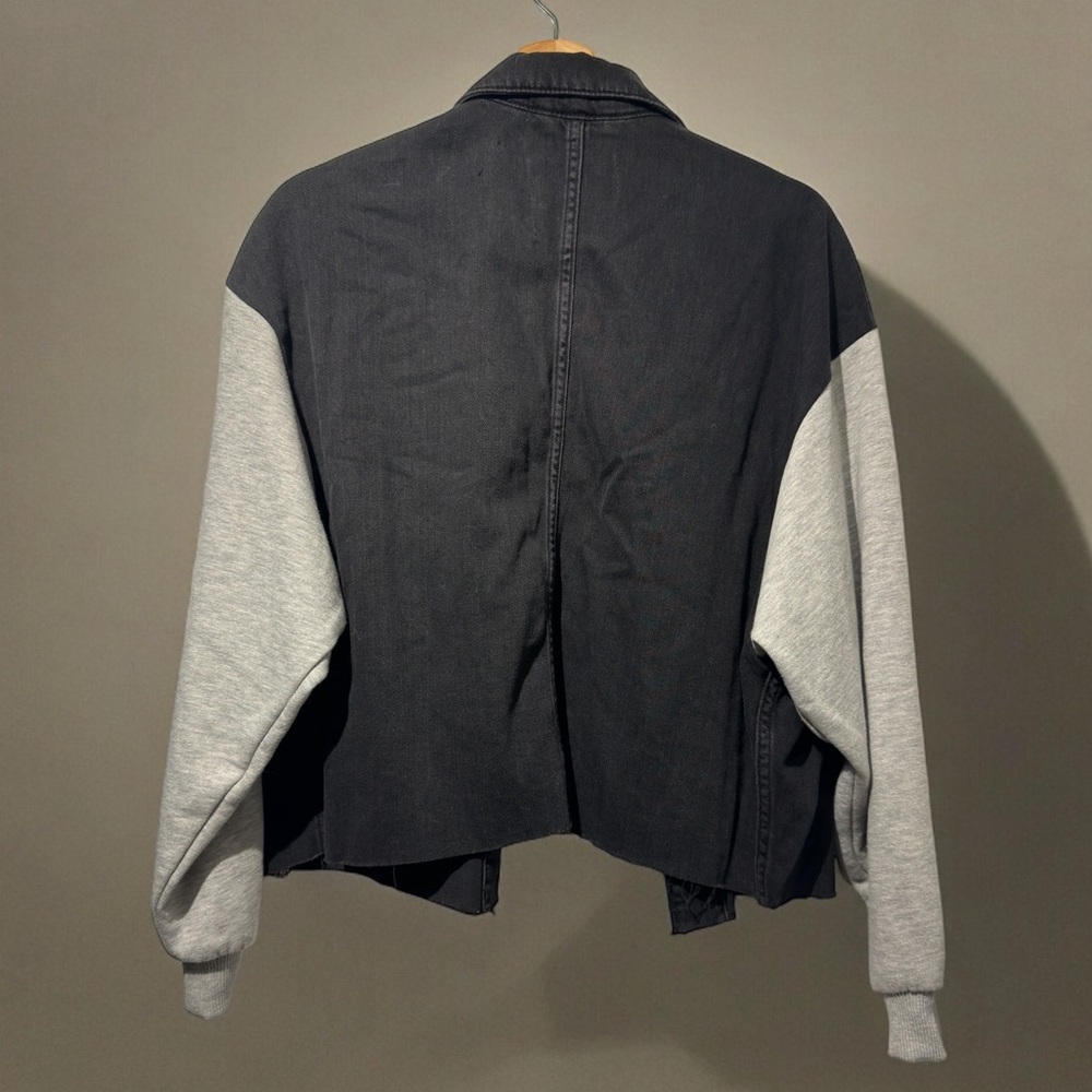 NWT ALLSAINTS Morton Mixed Media Military Jacket size XS/S - Picture 5 of 8